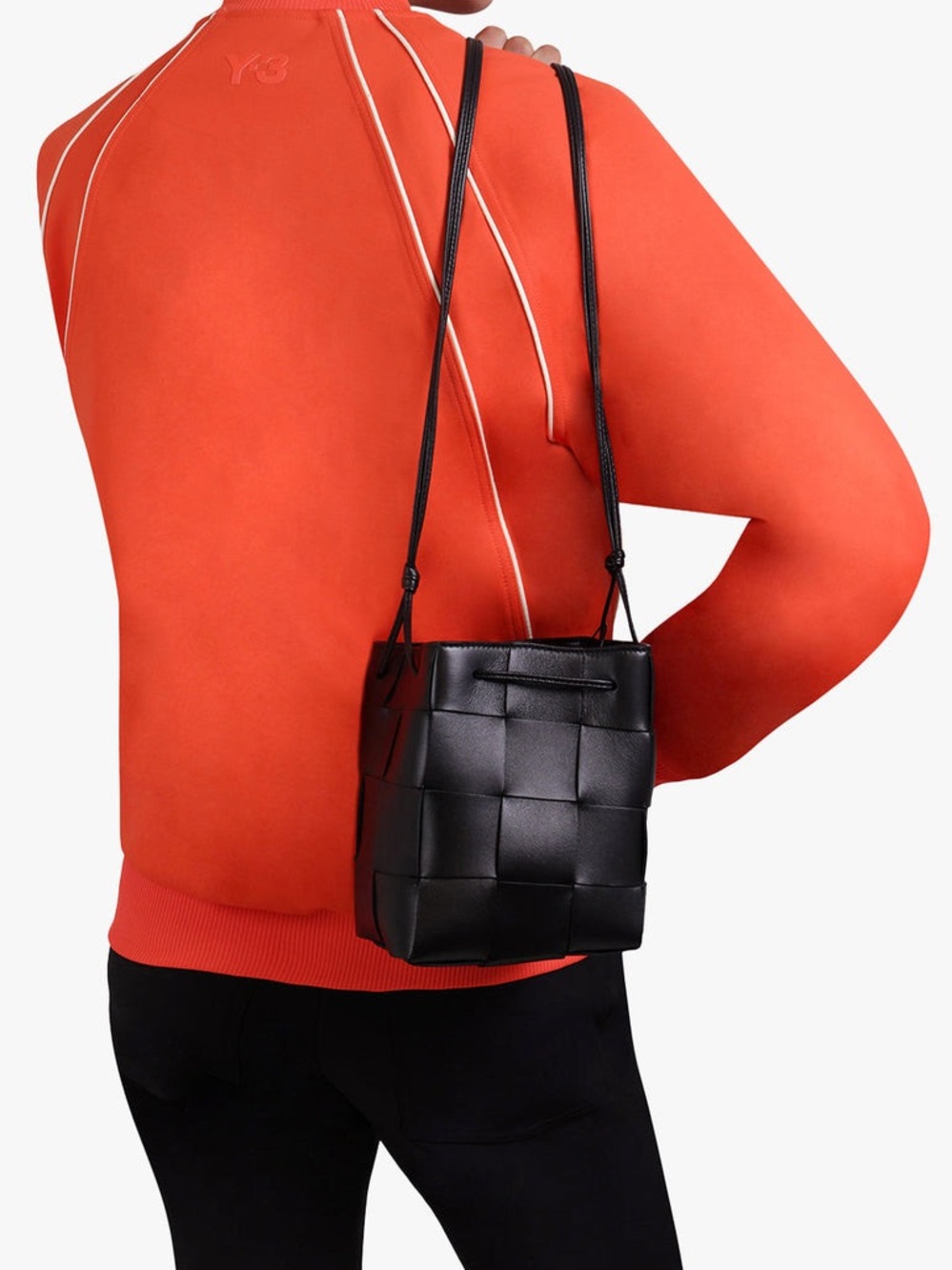 Bottega Veneta Black Cassette Bucket Bag